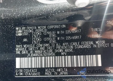 2020 Lexus Nx 300 z USA, uszkodzony, nr VIN JTJDARBZ6L5018456